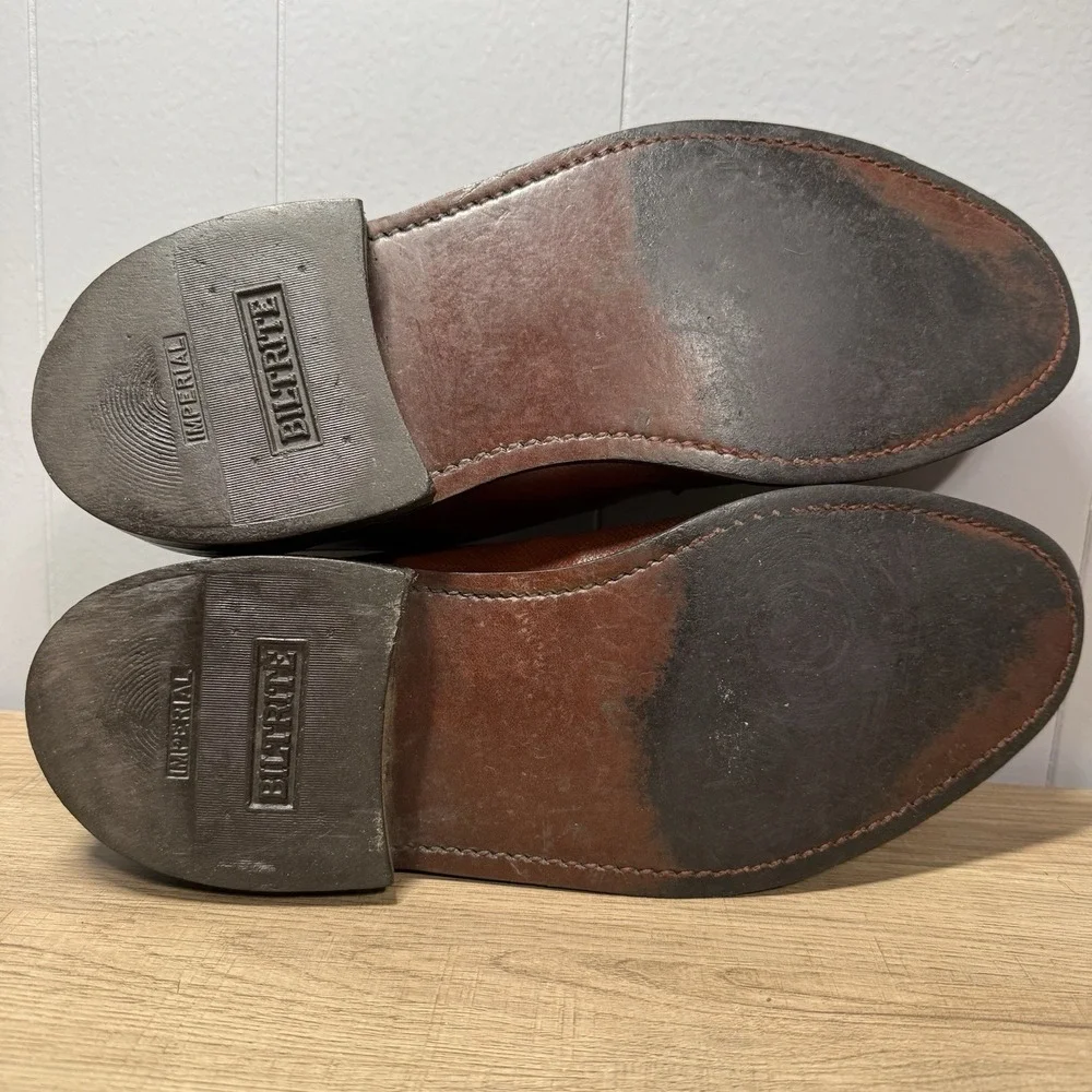 Stuart‎ McGuire Oxfords Dress Shoes Mens 9S Made in USA Chestnut Leather Career
